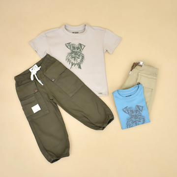 Conjunto Camiseta Estampada y Pantalón Tipo Jogger