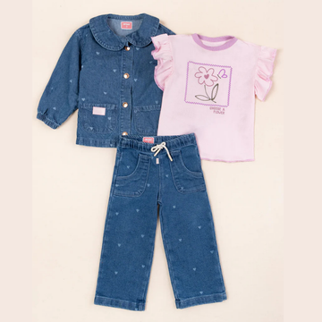 Set de 3 Piezas en Denim - Versatilidad y Estilo