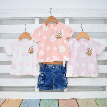 Conjunto Blusa Estampada y Short De Jean