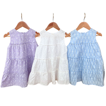 Vestido Bebé Hoja Rota Boleros Botones Espalda