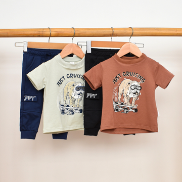 Conjunto de Sudadera Jogger y Camiseta Perro