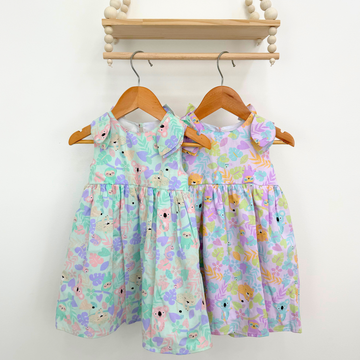 Vestido Bebé Niña Moños en Manga