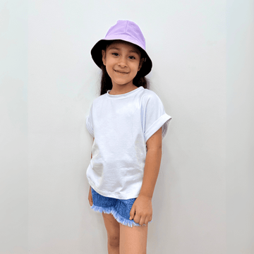 Blusa Niña Oversize Blanca