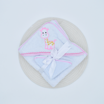 Toalla de Baño para Bebé con Bordado Animal