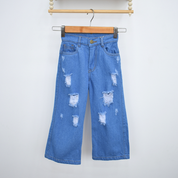 Jean en Denim con Desgastes