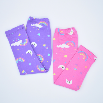 Leggins Estampados Arcoíris y Nubes