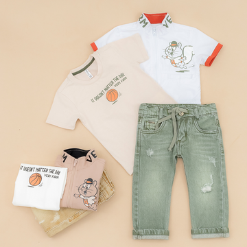 Conjunto Casual para Bebé Niño – Estilo Urbano y Divertido