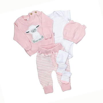 Set de Primer Dia Con Bordado De Oveja