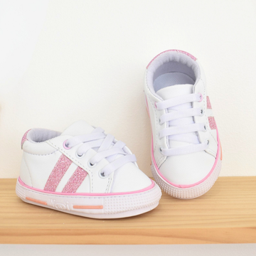 Zapatos Para Bebé Niña Blancos con Rosado