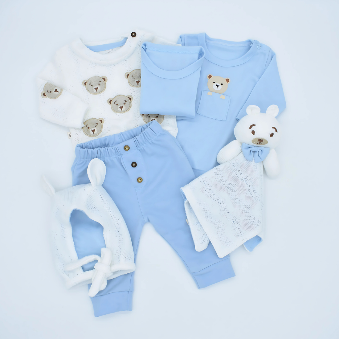 Set de Primer Día con Muñeco de Apego x6 Piezas