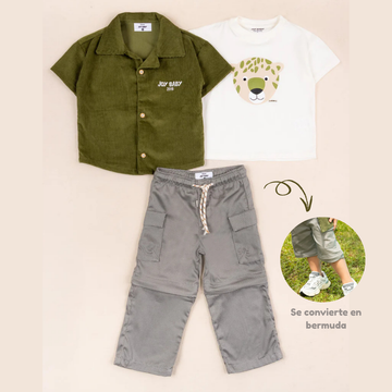 Conjunto de Camisa, Camiseta y Pantalón Convertible