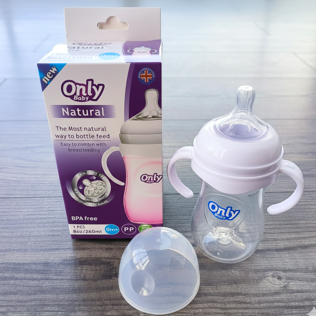 Tetero Only Baby 8 oz – Con asas