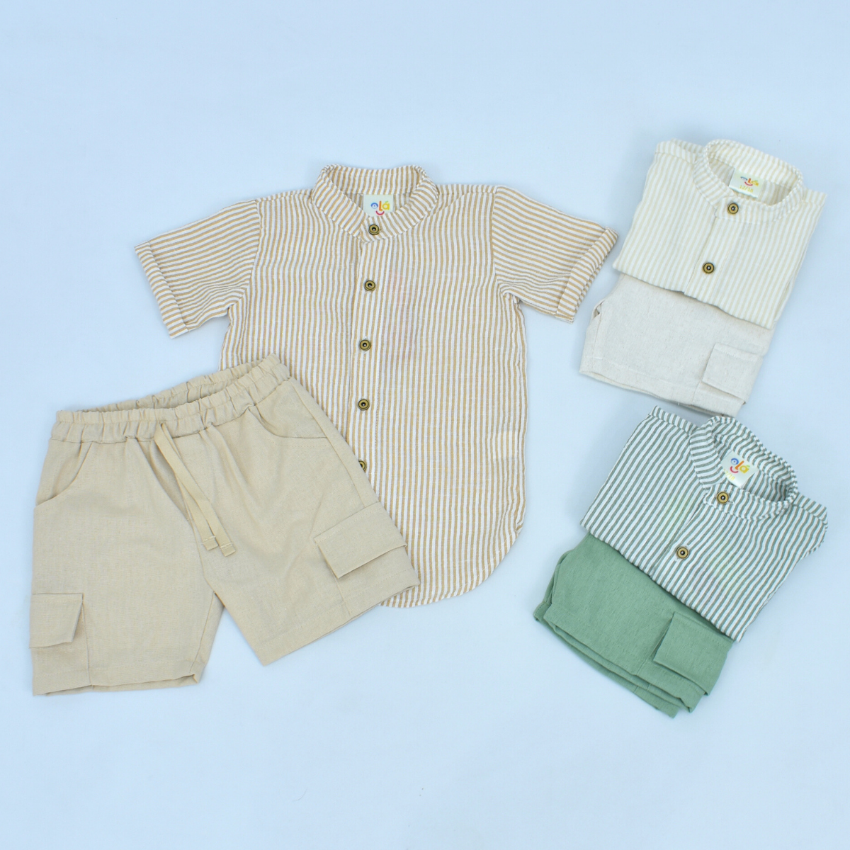 Conjunto Bermuda y Camisa de Bebé Niño