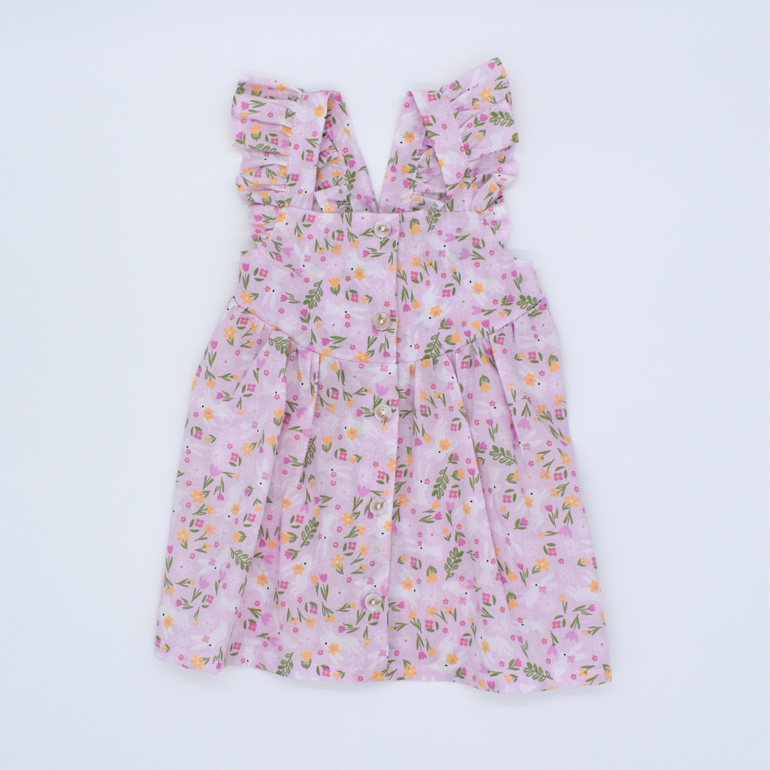 Vestido Infantil con Volero y Estampado Floral