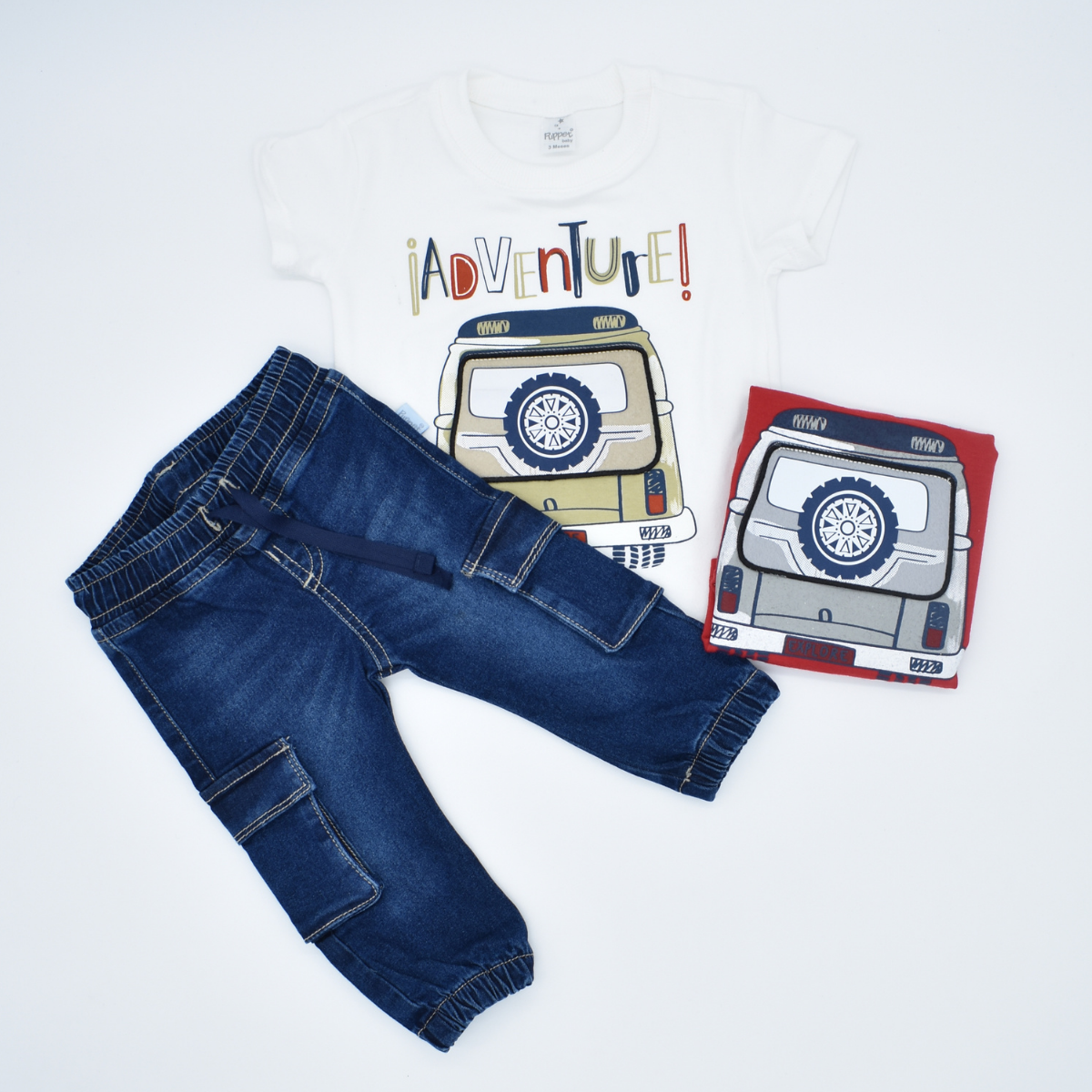 Conjunto Niño Bebé en Denim y Camiseta