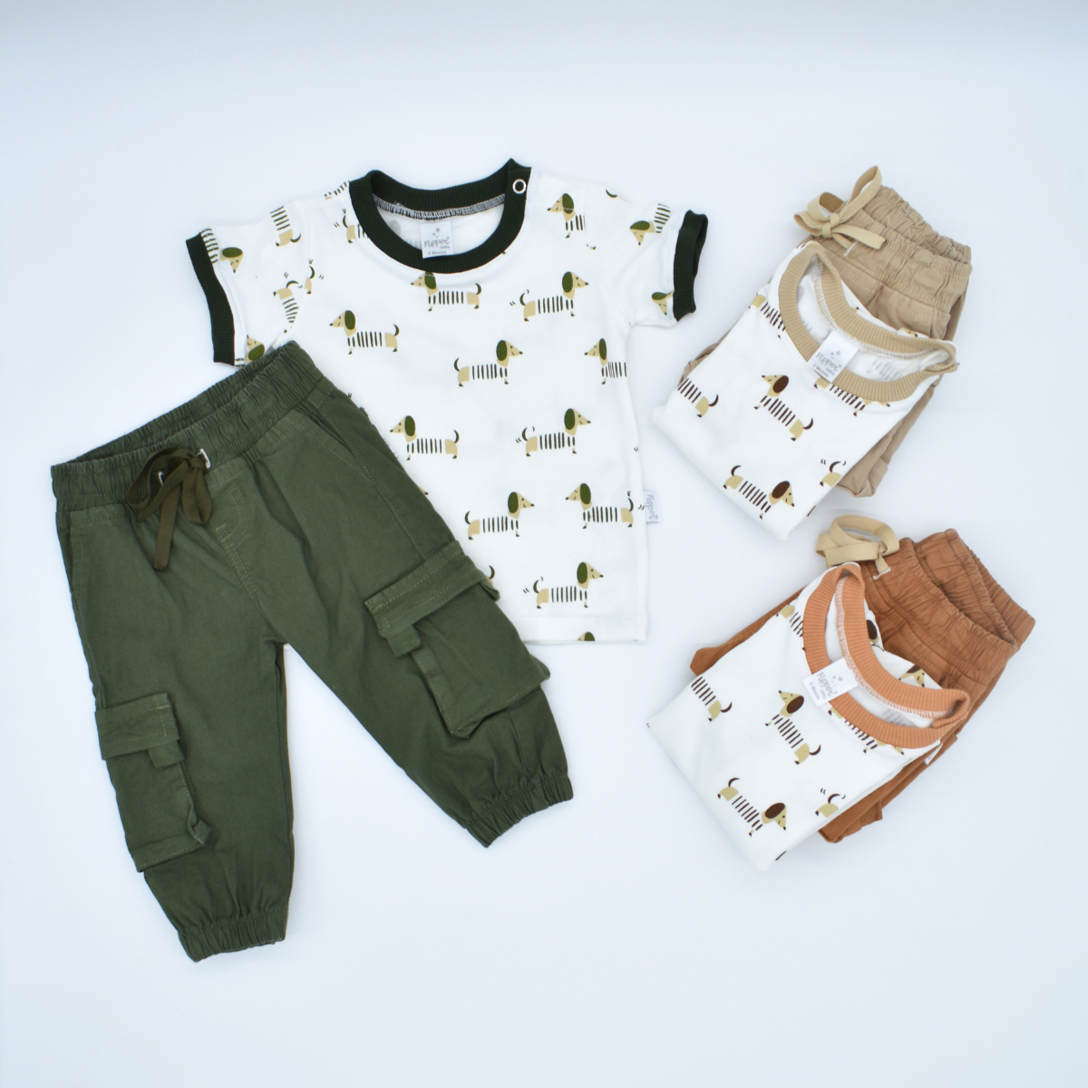 Conjunto de Camiseta y Pantalón de Perritos