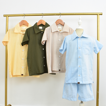 Conjunto de Camisa y Bermuda Solo Tono