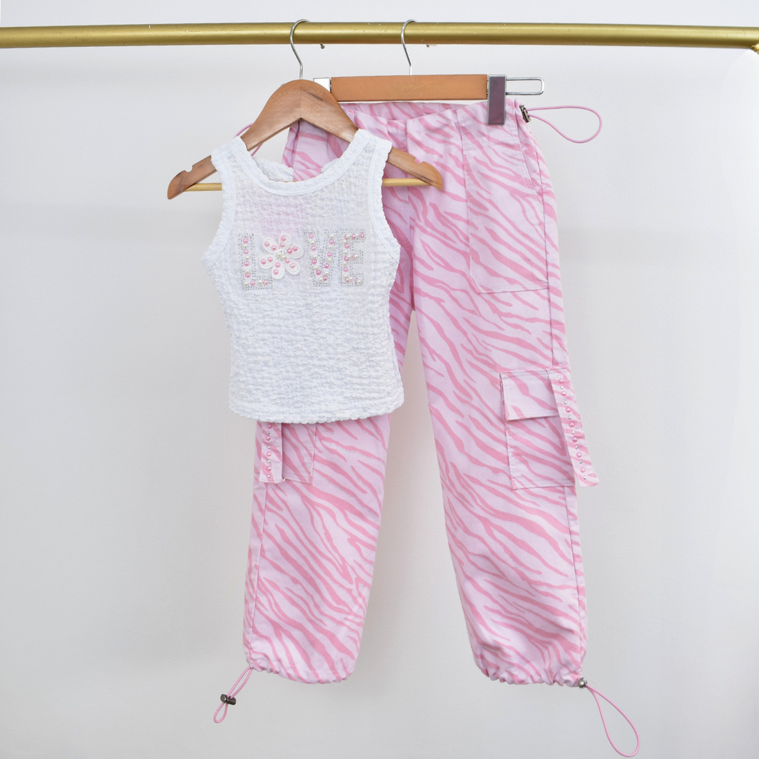 Conjunto Pantalón Animal Print y Blusa