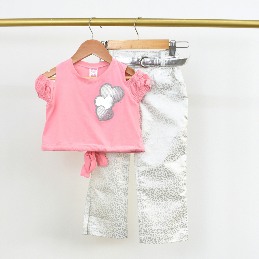 Conjunto Niña con Pantalón Metalizado