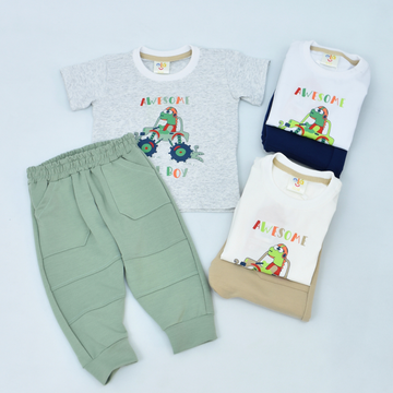 Conjunto Camiseta Dinosaurio y Sudadera