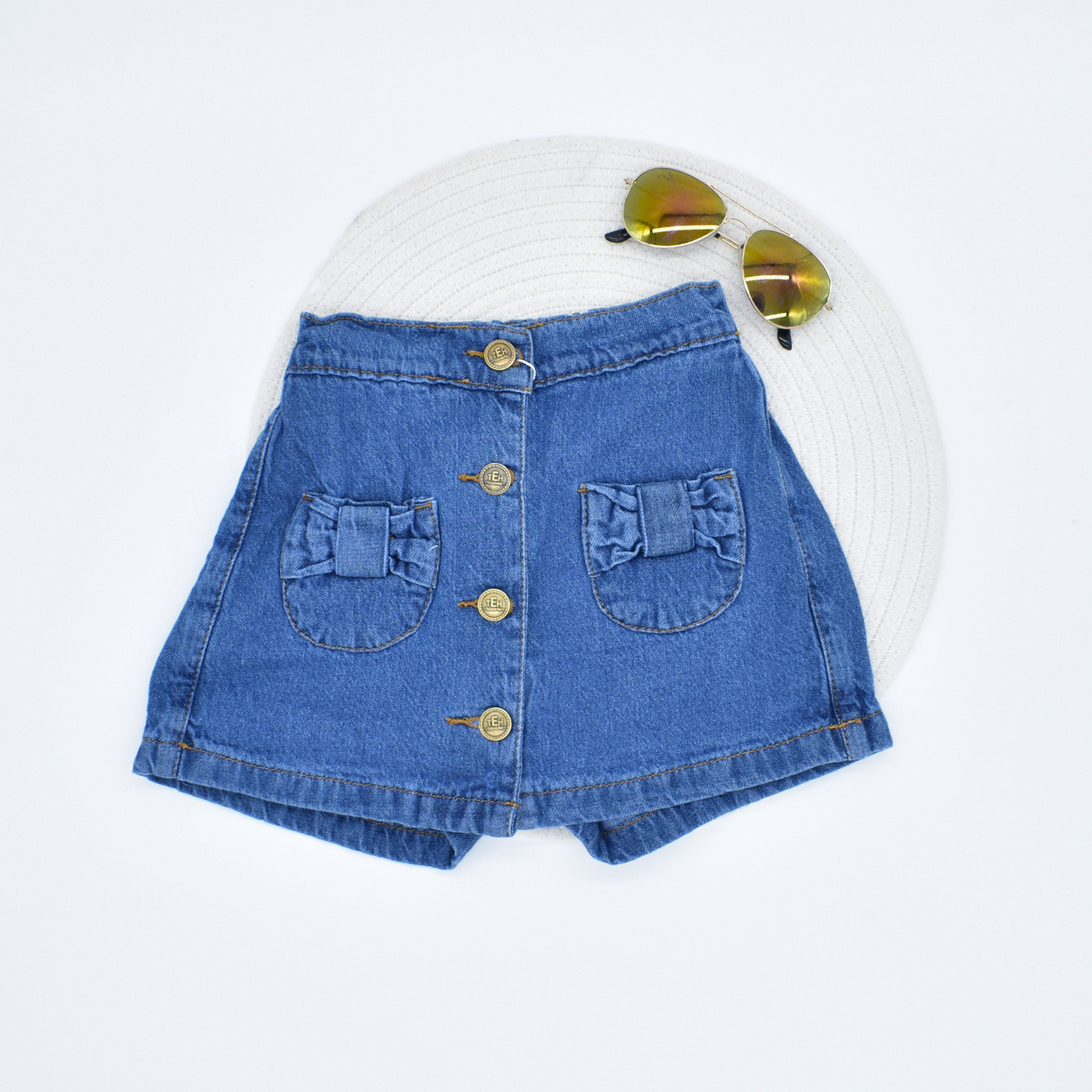 Falda Short Botones Frontales