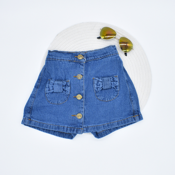 Falda Short Botones Frontales