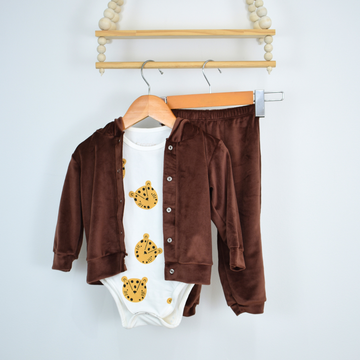 Conjunto Gamusa Bebe Niño Body Tigres