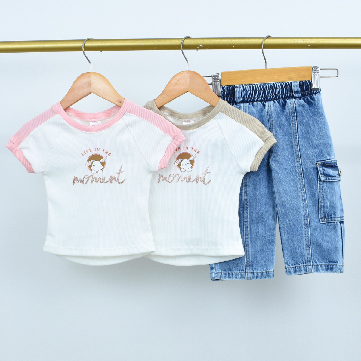 Pantalón Cargo y Blusa Para Niña Bebé