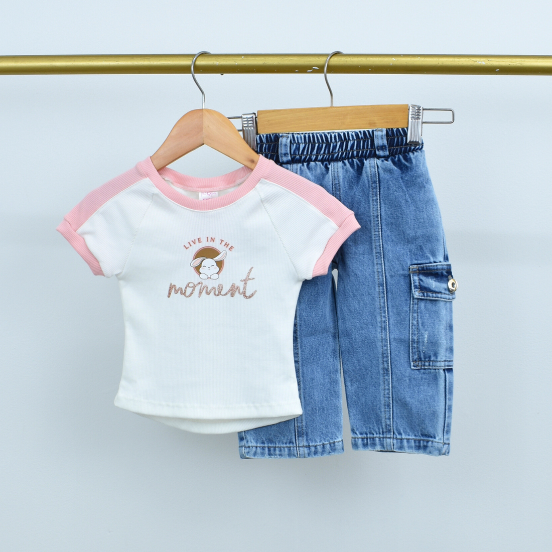 Pantalón Cargo y Blusa Para Niña Bebé