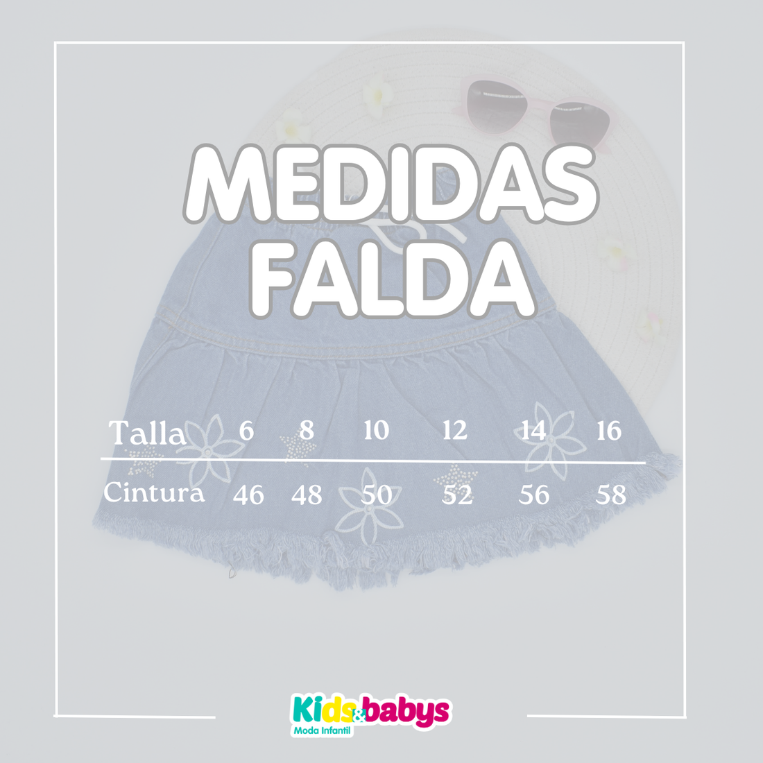 Falda con Estampado de Flores y Estrellas con Apliques Brillantes