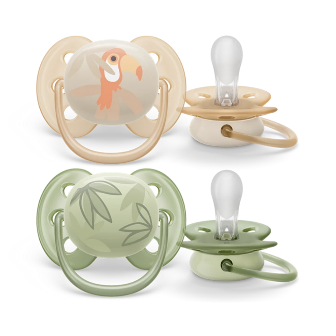 Chupos Avent 0-6m Ultra Soft Tucán y Hojas