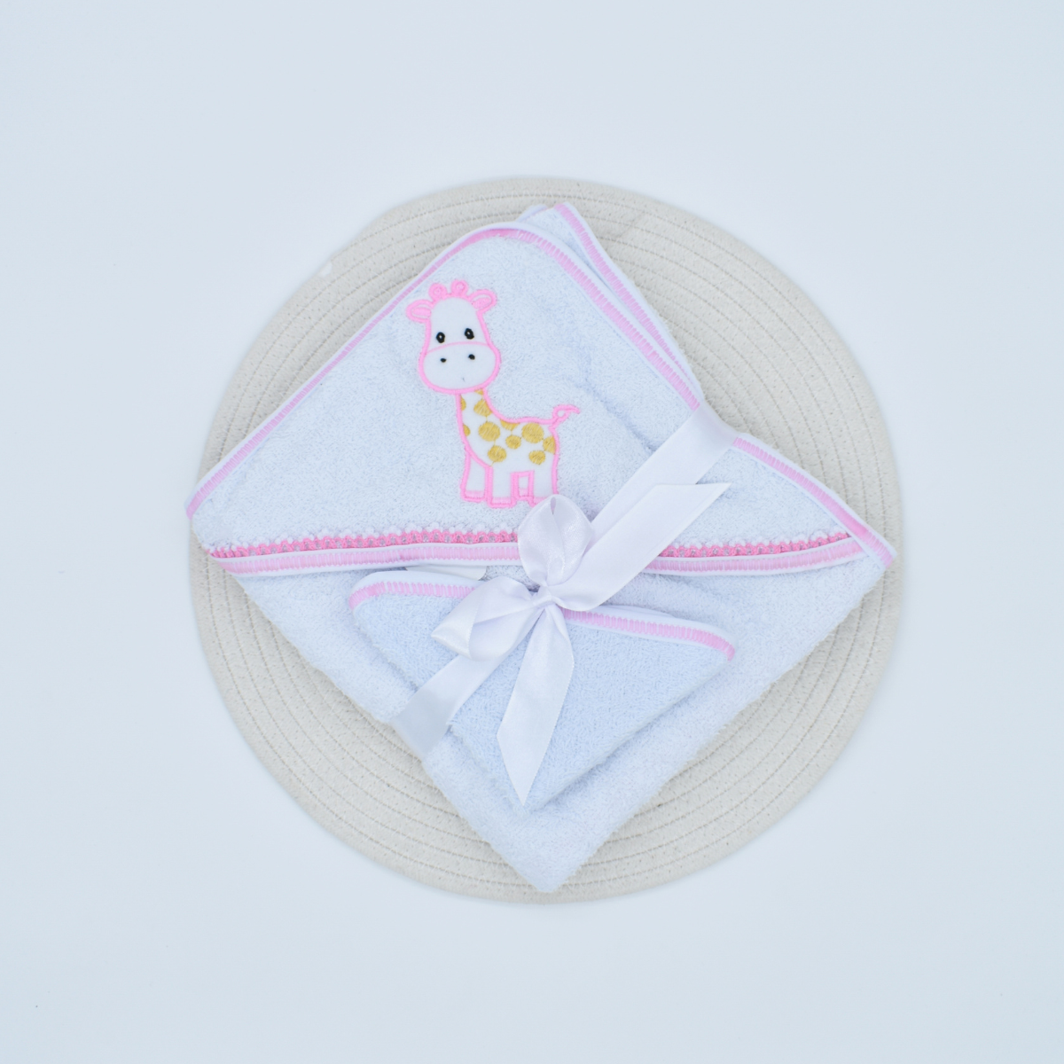 Toalla de Baño para Bebé con Bordado Animal