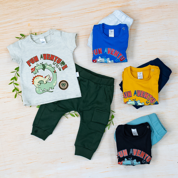 Conjunto en Sudadera Tipo Cargo Bebé