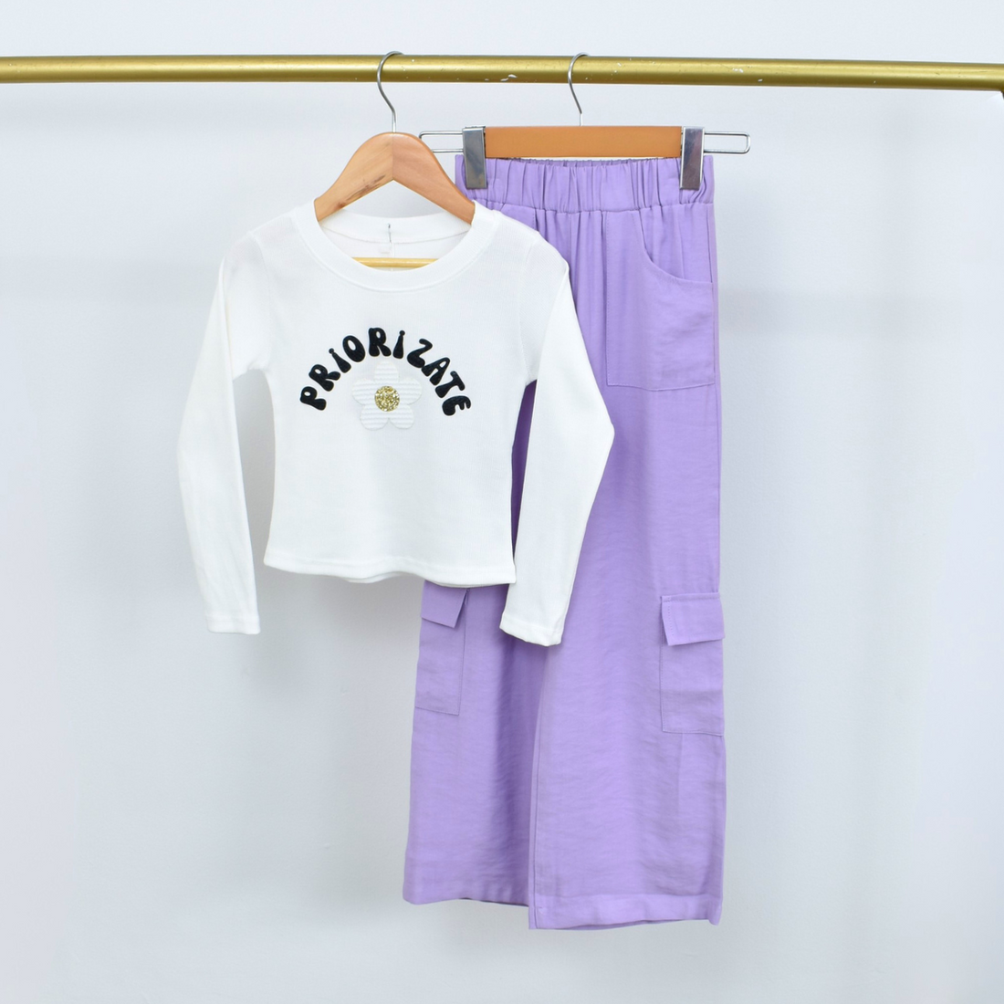 Conjunto de Blusa Manga Larga Niña