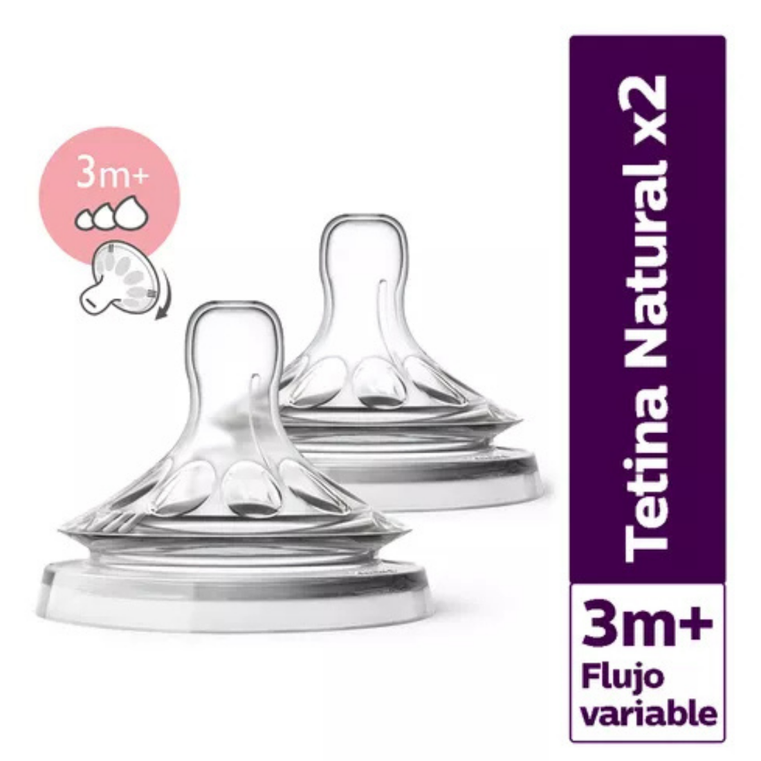 Tetina Avent Natural 3m 2.0 Flujo Variable