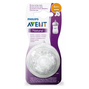Tetinas Avent 6m Natural 2.0 flujo rápido
