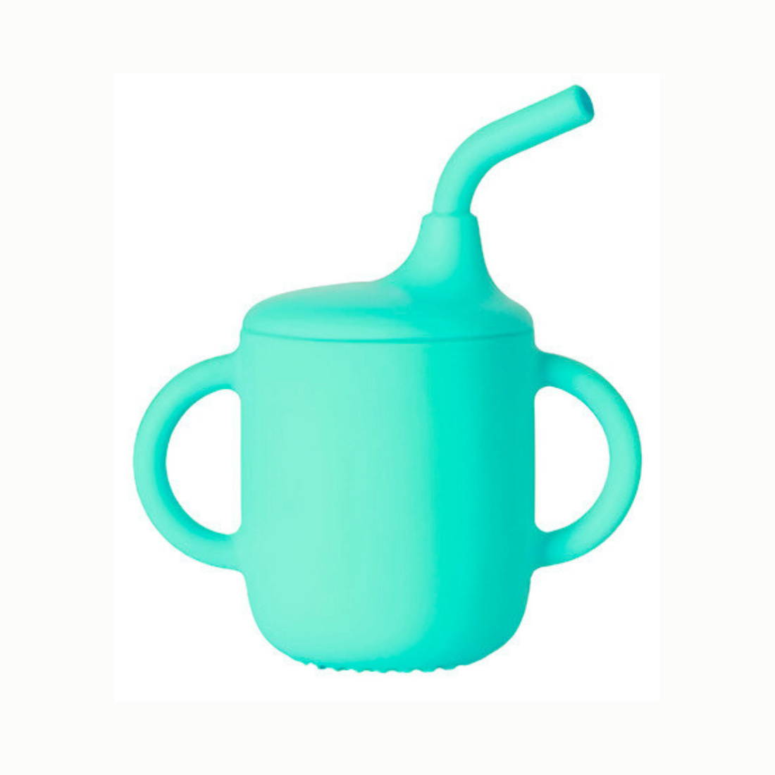 Vaso entrenador de silicona con pitillo