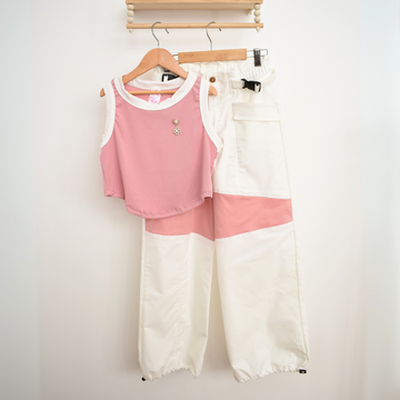 Conjunto con Pantalón Tipo Jogger  y Blusa sin Mangas