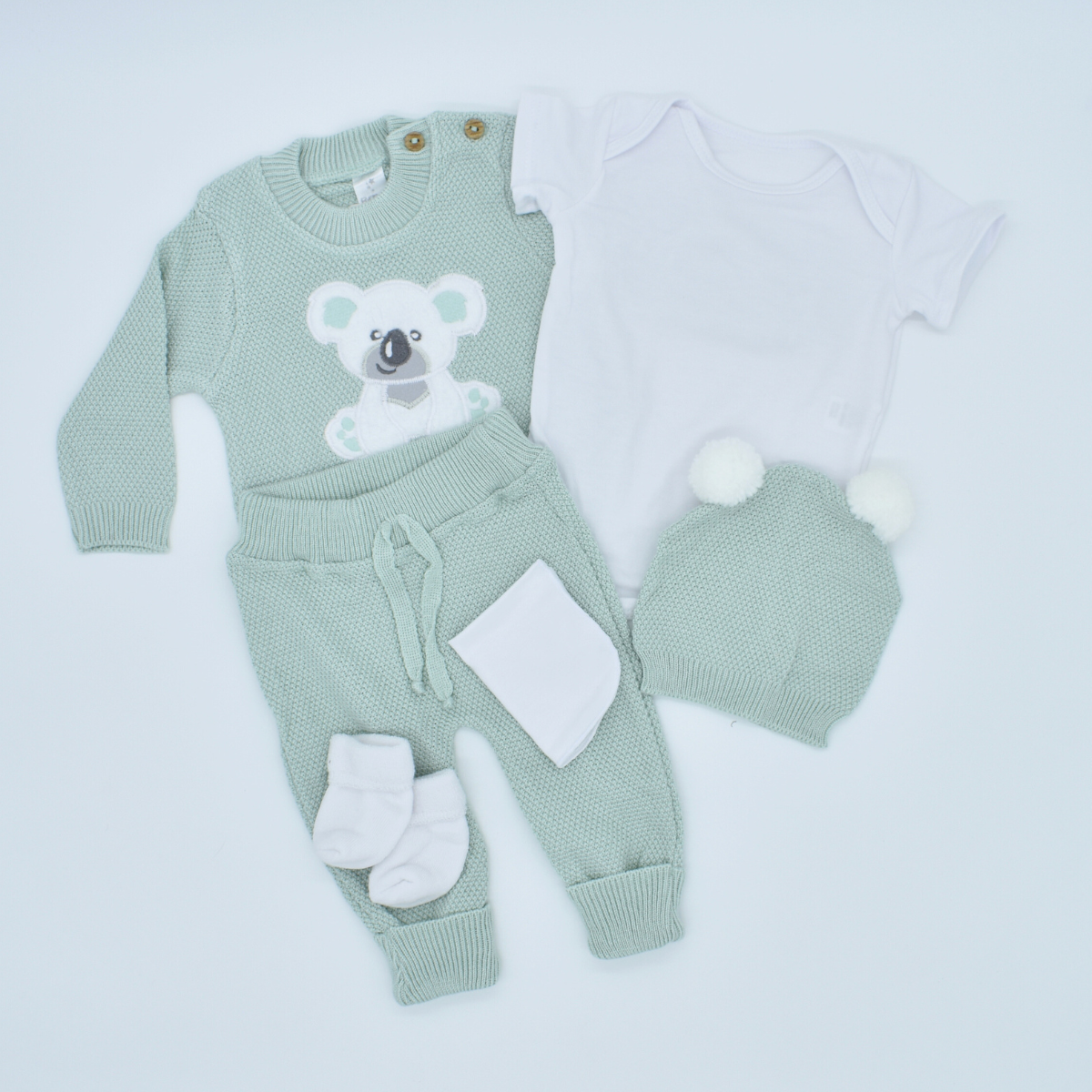 Set de Primer Día con Bordado de Koala - 6 Piezas