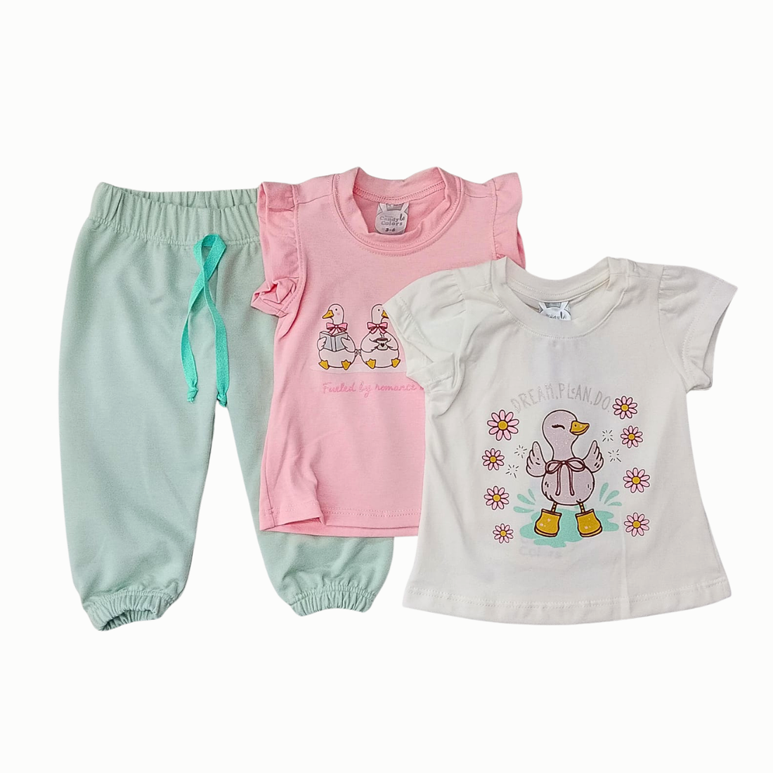 Set x3 piezas bebé niña conejita