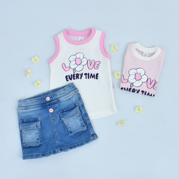 Conjunto Falda Short Niña Bebé