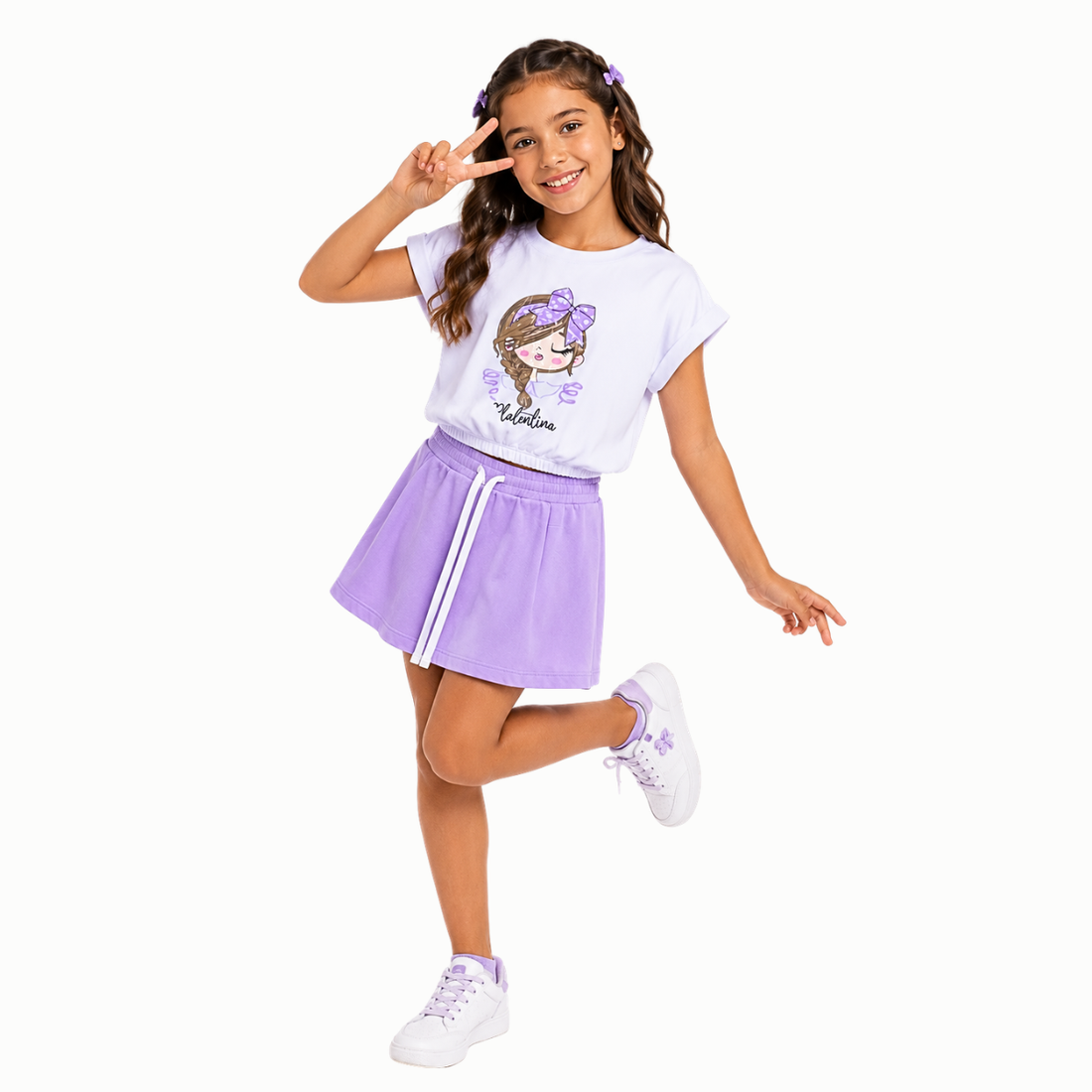 Conjunto En Falda Short Niña
