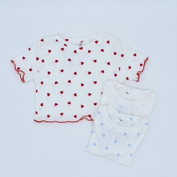 Blusa en Rib de Corazones