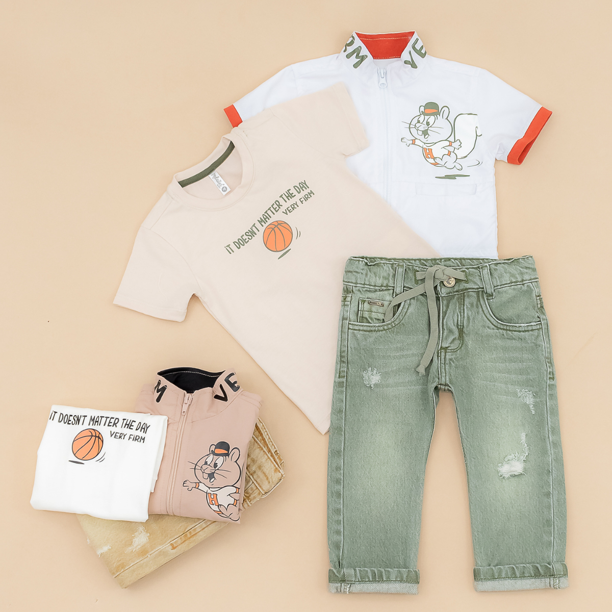 Conjunto Casual para Bebé Niño – Estilo Urbano y Divertido
