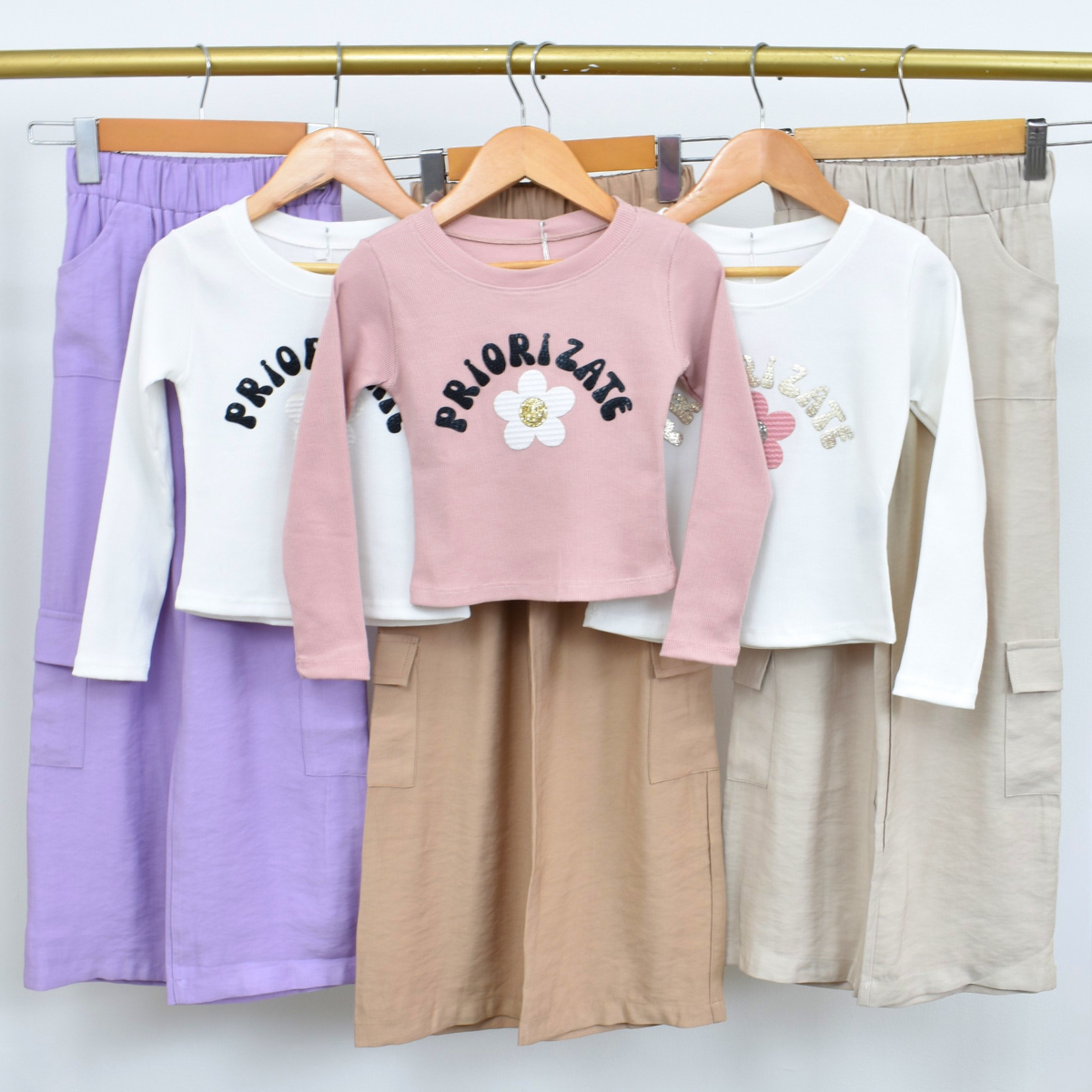 Conjunto de Blusa Manga Larga Niña