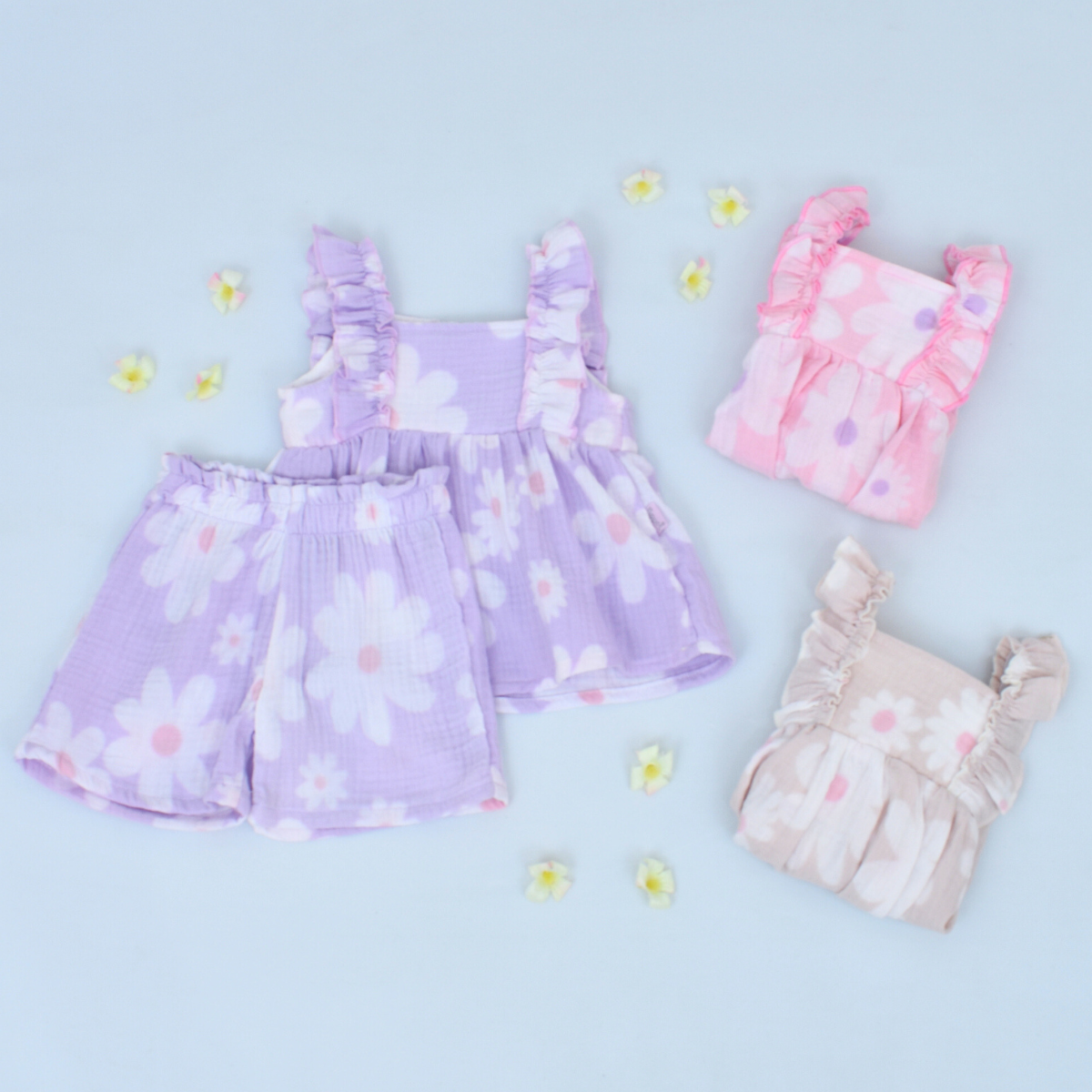 Conjunto Blusa y Short Estampado de Flores