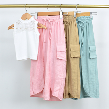 Conjunto de Pantalón Holgado Cargo y Blusa