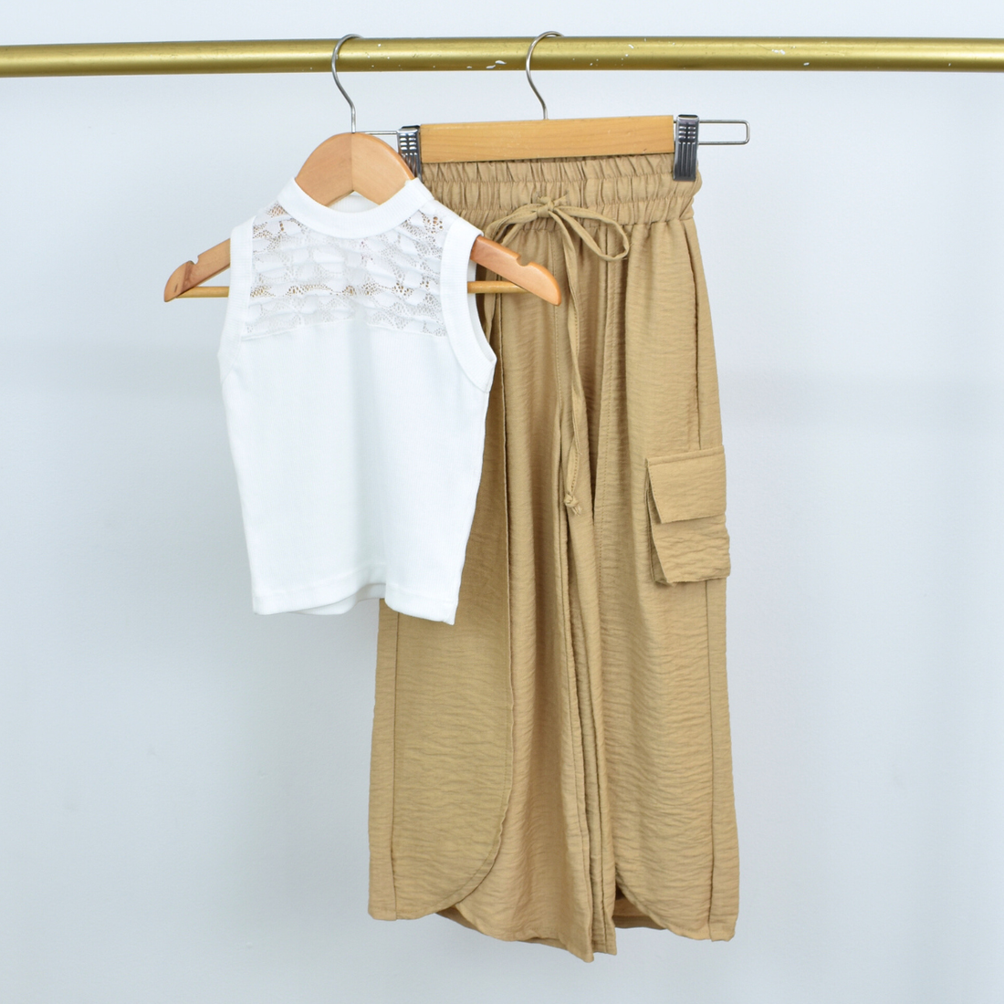 Conjunto de Pantalón Holgado Cargo y Blusa