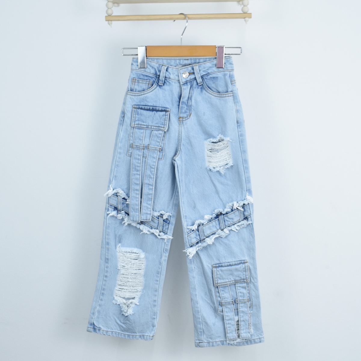 Jean Tipo Cargo con Desgastes