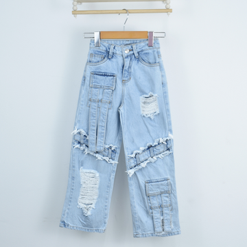 Jean Tipo Cargo con Desgastes